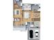 Detailed floor plan showing layout with furniture and cars at 307 Monterey St, Kissimmee, FL 34759