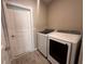 Convenient laundry room with modern appliances and ample space for folding and storage at 3950 Alba Dr, Indian Lake Estates, FL 33855