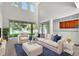 Bright living room featuring high ceilings, large windows with natural light, and stylish furniture at 1067 Chatham Break St, Orlando, FL 32828