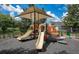 Outdoor playground area featuring slides, climbing structure, and soft ground cover for safe play at 1067 Chatham Break St, Orlando, FL 32828