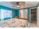 Bedroom featuring closet and bathroom at 116 E Plantation Blvd, Lake Mary, FL 32746