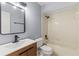 Bathroom features a modern vanity and shower-tub combination at 1353 Ortega St, Winter Springs, FL 32708