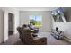 Cozy loft area with reclining chairs, a large window with a view, and modern entertainment setup at 1551 Gateway Ln, Kissimmee, FL 34746