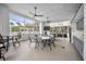 Clubhouse interior featuring ample seating and views of the pool at 195 River Village Drive, Debary, FL 32713