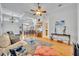 Spacious living room with an open layout and stylish furnishings at 195 River Village Drive, Debary, FL 32713