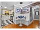 Charming breakfast nook featuring a built-in bench, and adjacent to the modern kitchen at 2190 Temple Dr, Winter Park, FL 32789