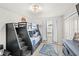 Comfortable bedroom featuring bunk beds with drawers and a storage staircase, plus closet at 25537 High Hampton Cir, Sorrento, FL 32776