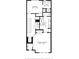 Upstairs floor plan featuring a primary bedroom with ensuite bath and additional bedroom with adjacent bath at 464 W Plant St, Winter Garden, FL 34787