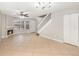 Living room has tile floors, a fireplace, a staircase and a ceiling fan with lighting at 546 Northbridge Dr, Altamonte Springs, FL 32714