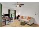 Bright office with hardwood floors, neutral decor, and lots of light at 5929 Hatteras Dr, Port Orange, FL 32127