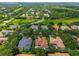 Aerial view of a beautiful neighborhood showcases well-maintained homes with mature trees and lush landscaping at 11015 Hawkshead Ct, Windermere, FL 34786