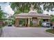 Elegant brick gate entrance features manicured landscape and secured access for residents and guests at 11015 Hawkshead Ct, Windermere, FL 34786