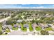 An aerial view showcases the homes in the neighborhood at 1406 Sean Ct, St Cloud, FL 34772