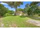 Spacious yard with mature trees offering plenty of shade and privacy at 244 N Leavitt Ave, Orange City, FL 32763