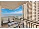 Relax on this balcony with ocean view, comfortable seating, and refreshing sea breezes at 2947 S Atlantic Ave # 601, Daytona Beach, FL 32118