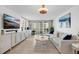 Inviting living room boasts stylish furniture, a serene color palette, and panoramic ocean views at 2947 S Atlantic Ave # 601, Daytona Beach, FL 32118