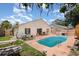 Backyard pool features provide space for grilling and entertaining friends and Gathering at 3280 Pinto Dr, Kissimmee, FL 34746