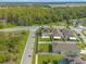 An aerial view of neighborhood homes with fenced yards near green space at 4432 Desert Rose Ave, Kissimmee, FL 34746