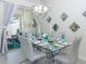 Elegant dining area featuring a modern glass table, stylish chairs, and decorative accents, perfect for intimate gatherings at 4912 Windermere Ave, Kissimmee, FL 34746