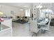 Open-concept living and dining area featuring contemporary furnishings, stylish decor, and abundant natural light, ideal for entertaining at 4912 Windermere Ave, Kissimmee, FL 34746