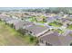 An elevated view highlighting the community, and the screened in patios that many homes have at 8865 Se 119Th St, Summerfield, FL 34491