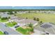 A captivating aerial view showcases a well-maintained lawn, lush landscaping, and driveway at 8865 Se 119Th St, Summerfield, FL 34491