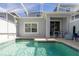 Screened-in pool area with a relaxing pool, plus outdoor seating and windows to the interior at 1070 Splash Shot Pl, Davenport, FL 33896