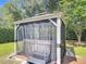Outdoor gazebo with privacy screen and hot tub with seating for backyard enjoyment at 169 Verde Way, Debary, FL 32713