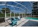 Enclosed pool area with string lights and Adirondack chairs for backyard fun at 2325 E Harding Street, Orlando, FL 32806