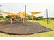 Community playground featuring swings, slides, and a sunshade at 5107 Longmeadow Park St, Orlando, FL 32811