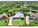 Aerial view showing property lines around the single-story house at 6836 Bittersweet Ln, Orlando, FL 32819