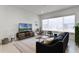 Contemporary living room with large windows, modern furniture, and stylish decor at 10108 Sunnifa Aly, Orlando, FL 32832