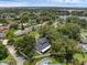 Aerial view of a home with a dark roof and adjacent pools in a lush, green neighborhood at 1105 Appleton Ave, Orlando, FL 32806