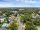 Aerial view displays a neighborhood with mature trees, pools, and well-kept homes on a sunny day at 1105 Appleton Ave, Orlando, FL 32806