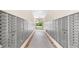 Rows of community mailboxes with a view of houses through the hallway's exit at 15579 Water Spring Blvd, Winter Garden, FL 34787