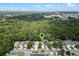 Overhead view showcasing location with green space, houses and proximity to services at 369 Placid Lake Dr, Sanford, FL 32773