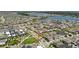 An aerial view of a neighborhood with single Gathering homes near a park with walking path at 13208 Leggett Aly, Orlando, FL 32827