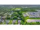 Expansive aerial view of the neighborhood showcasing lush greenery, ponds, and well-maintained homes at 1938 Filly Trl, Oviedo, FL 32765
