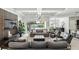 Open-concept living room with views of the backyard pool, seamlessly connected to kitchen and dining at 2118 Whiting Trl, Orlando, FL 32820