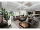 Spacious living room with elegant decor and access to the outdoor patio and pool area at 2118 Whiting Trl, Orlando, FL 32820