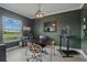 Stylish home office with natural light, custom shelving, and modern decor at 2118 Whiting Trl, Orlando, FL 32820