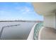 Balcony view of water and the city skyline in the distance at 241 Riverside Dr # 902, Holly Hill, FL 32117