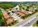 Expansive aerial shot shows a neighborhood with homes, roads, and a lake, offering a sense of community and nature at 3404 Village Green Ct, St Cloud, FL 34772