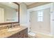 Bathroom featuring a single sink with granite countertop, tile flooring, and shower-tub combo at 403 Broadview Ave, Altamonte Springs, FL 32701