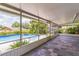 A screened patio overlooking a pool and lush landscaping, perfect for relaxation and entertaining at 403 Broadview Ave, Altamonte Springs, FL 32701