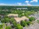 Beautiful aerial view of buildings surrounded by trees, parking, and a scenic lake at 4385 Wardell Pl # 13, Orlando, FL 32814