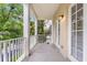 Relaxing covered balcony features neutral tones and white railings with exterior views at 4385 Wardell Pl # 13, Orlando, FL 32814