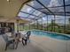 Inviting screened-in pool with outdoor kitchen and ample patio space for entertaining and enjoying the Florida sunshine at 456 Old Bridge Cir, Davenport, FL 33897