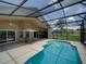 Beautiful screened-in pool and outdoor patio area, perfect for relaxing and enjoying the Florida weather at 456 Old Bridge Cir, Davenport, FL 33897