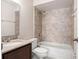 Cozy bathroom with granite countertops and a shower-tub combination at 507 Northlake Dr # 507, Sanford, FL 32773